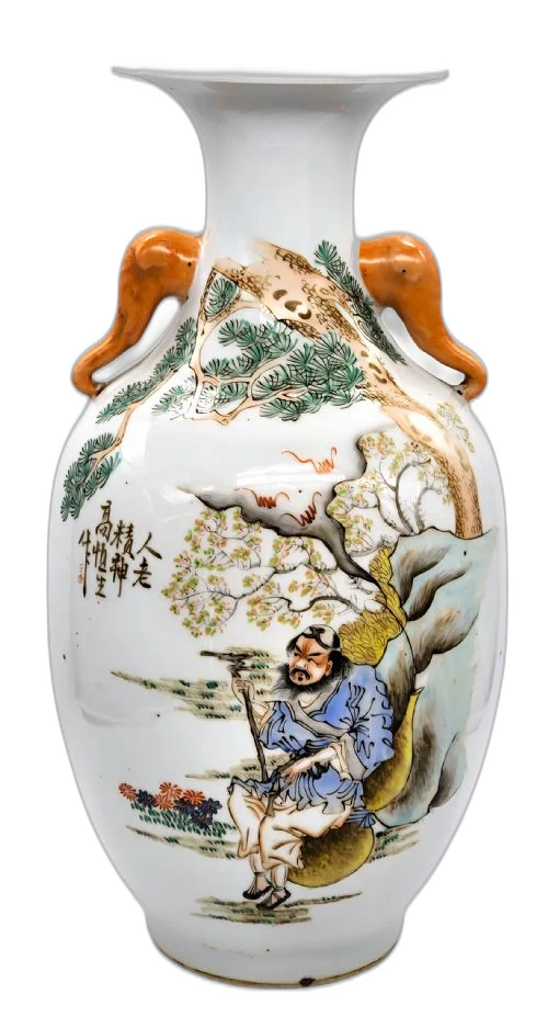 Famille Rose Immortal Vase